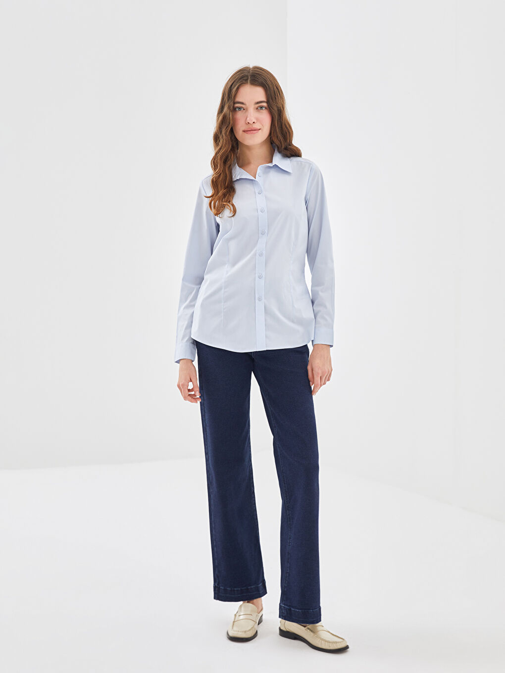 Regular Fit Poplin Women's Shirt -S52352Z8-VK3
