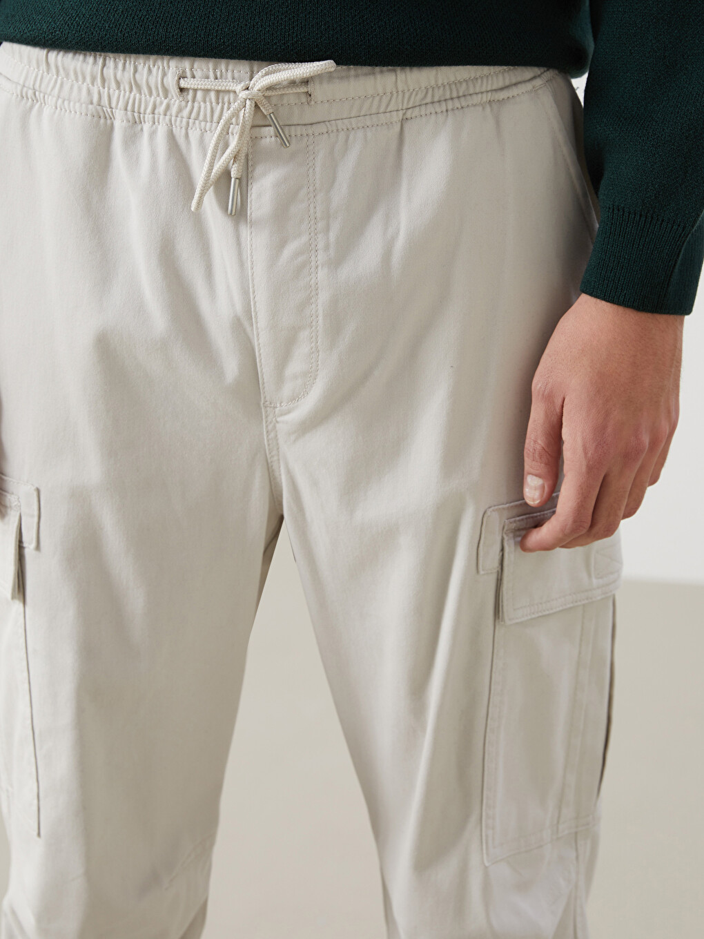 Relaxed Fit Twill Men's Trousers-2