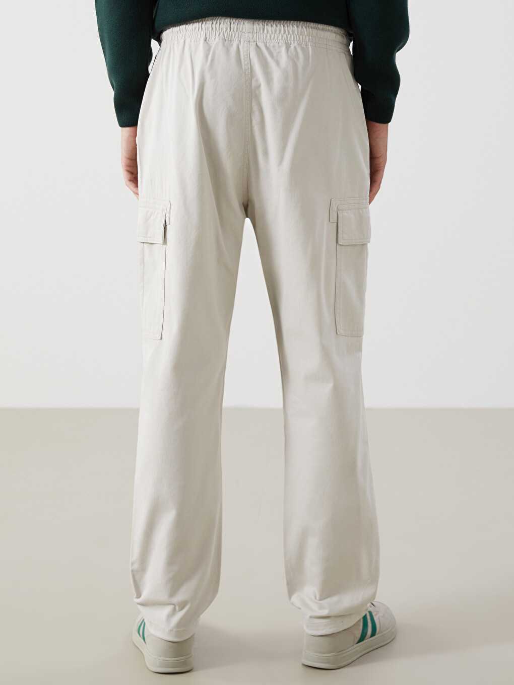 Relaxed Fit Twill Men's Trousers-3