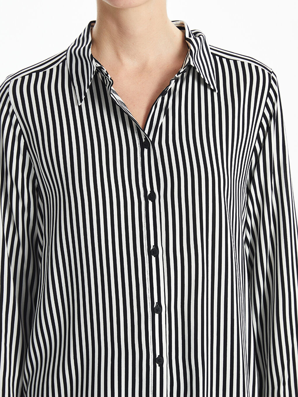 Loose Fit Pleated Women's Shirt -S52364Z8-LEG