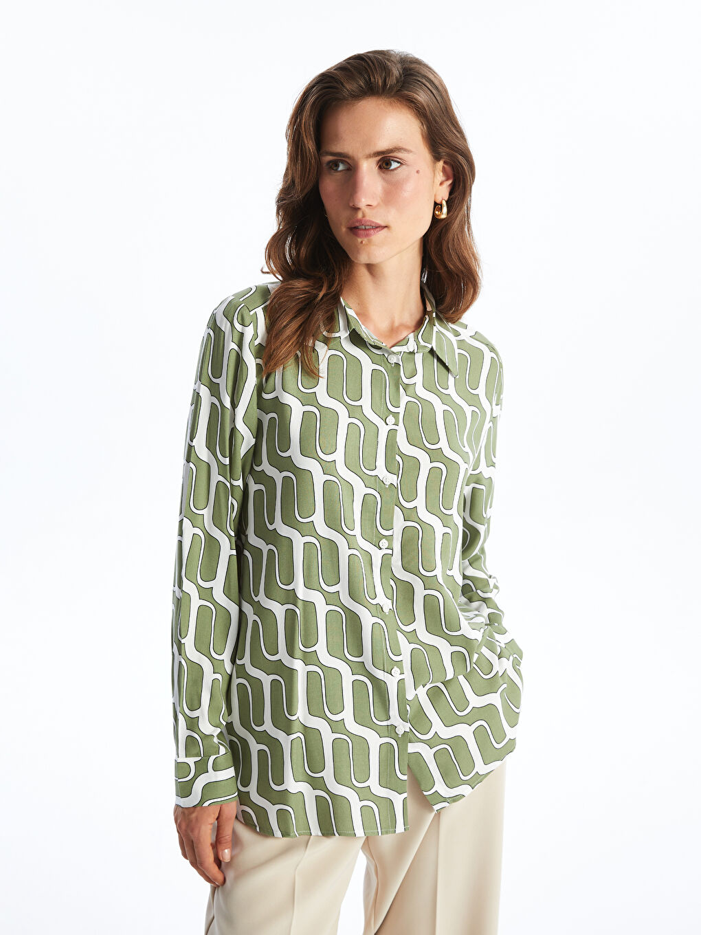 Loose Fit Women's Shirt -S52366Z8-LRR