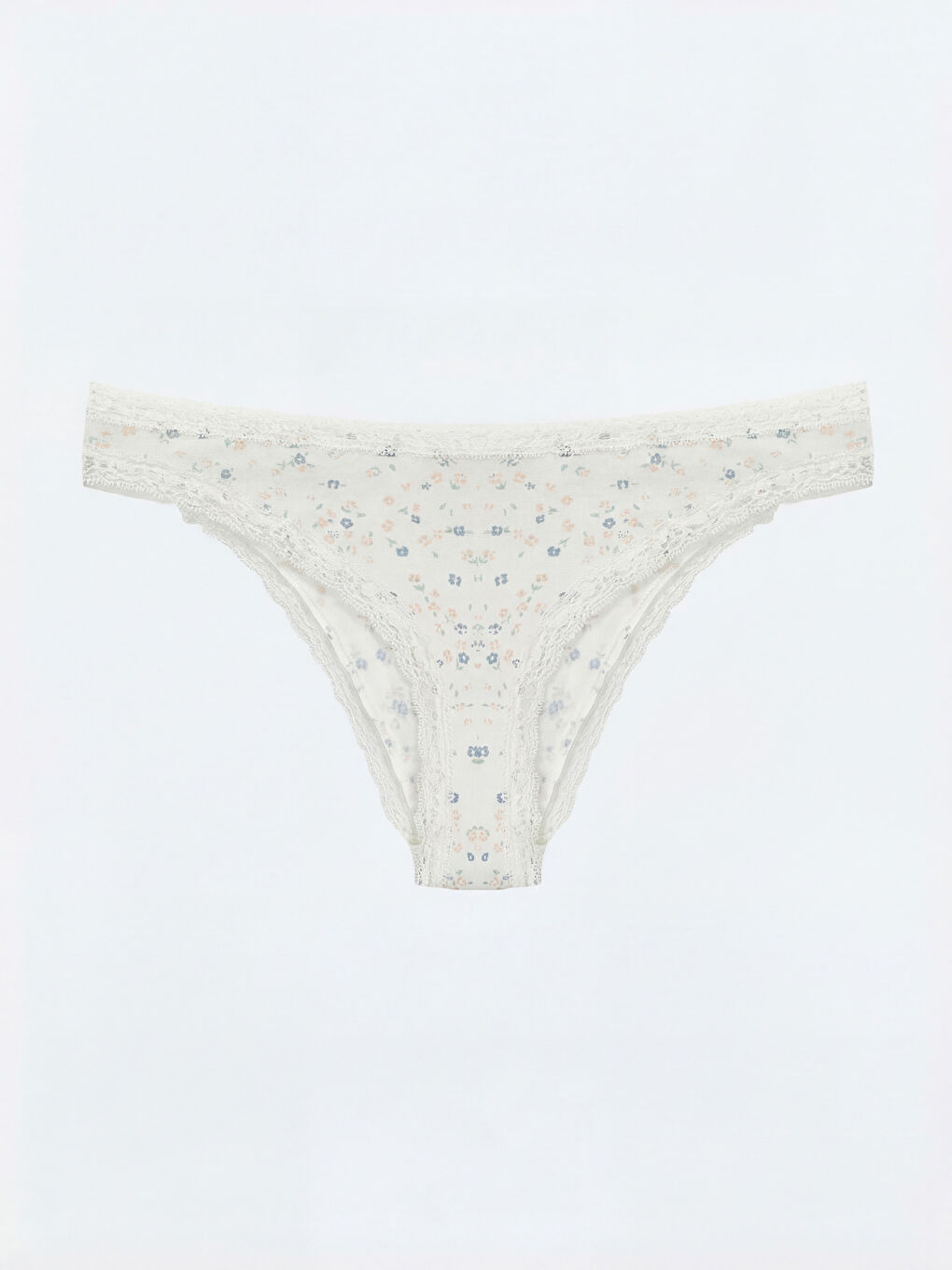 Beyaz Çiçekli Brazilian Külot