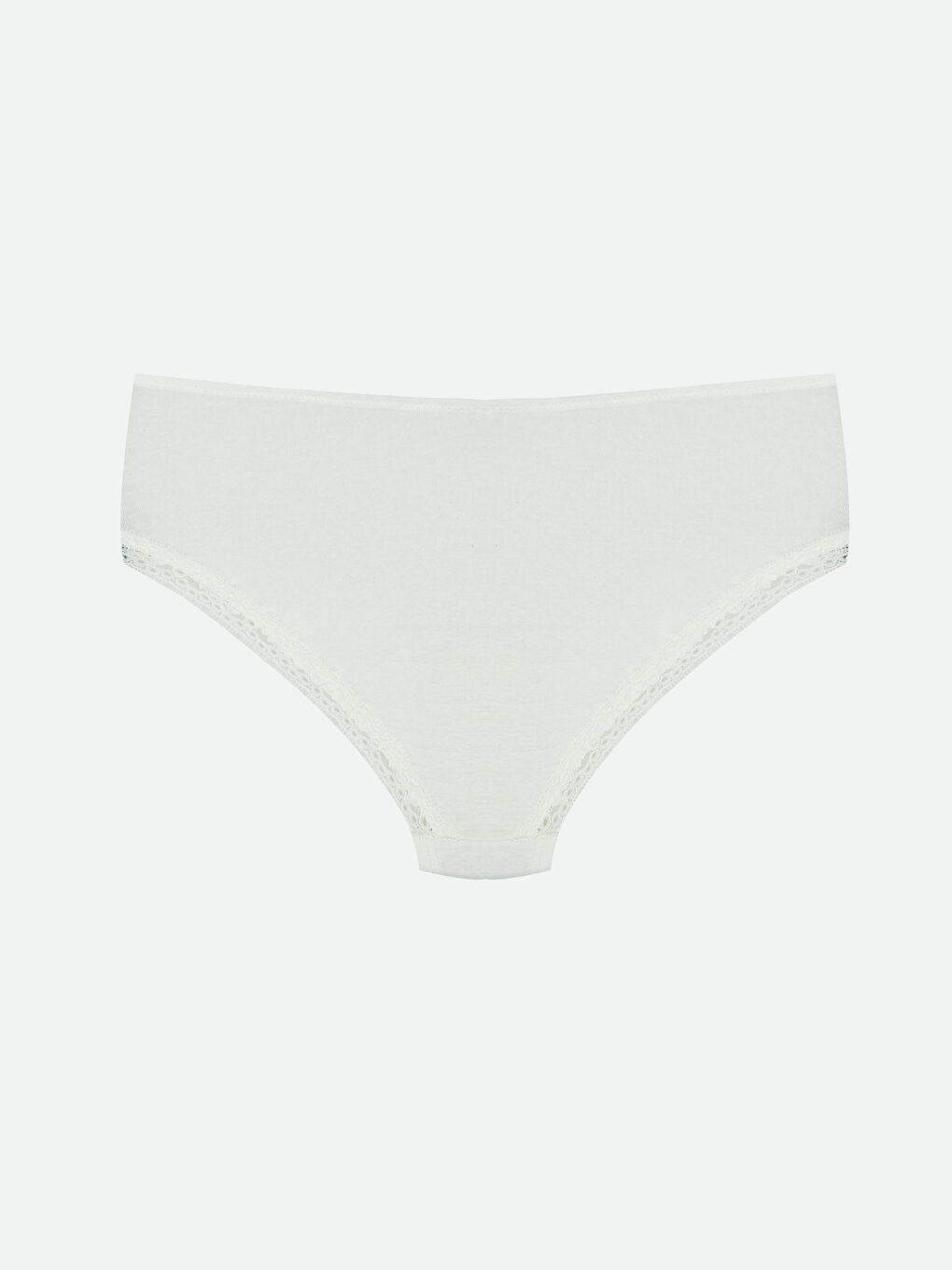 Beyaz Düz Hipster Külot-1