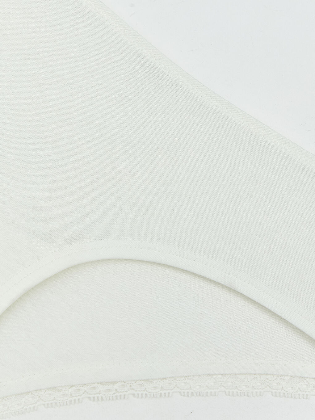 Beyaz Düz Hipster Külot-2