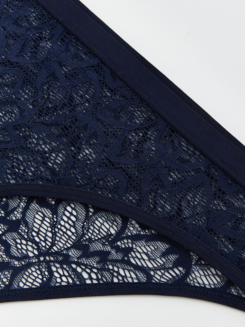 Lacivert Dantelli Bikini Külot-2
