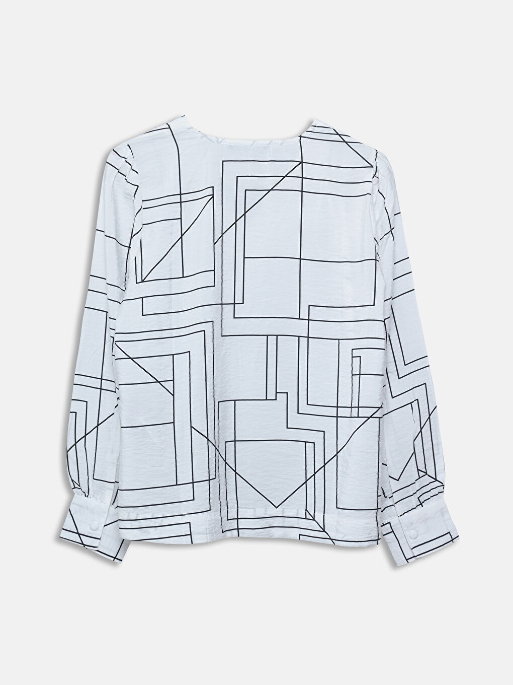 Ženska dezenirana bluza sa V-izrezom -S52389Z8-LU7