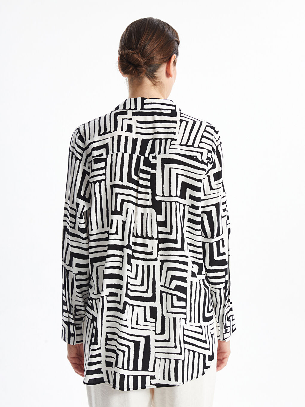 Patterned Women's Shirt -S52390Z8-LRA