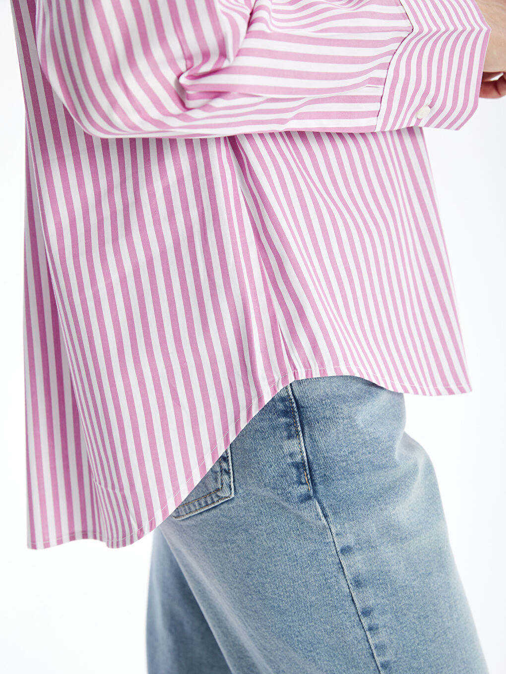 Striped Poplin Women's Shirt -S52393Z8-LHK