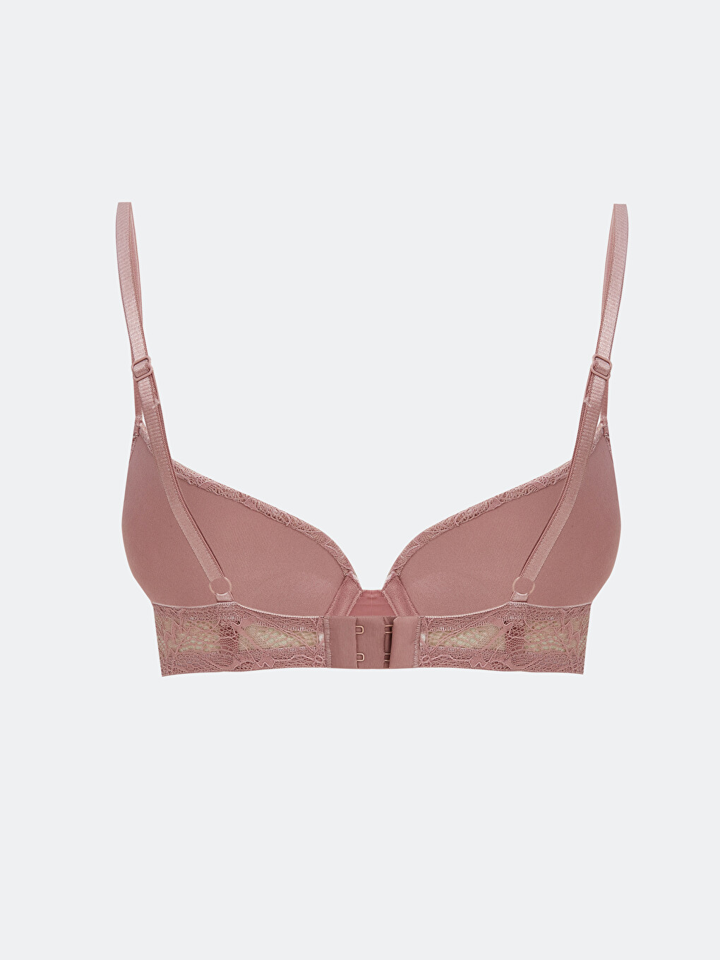 Pembe Balenli Dolgulu Dantelli Tişört Sütyen-1