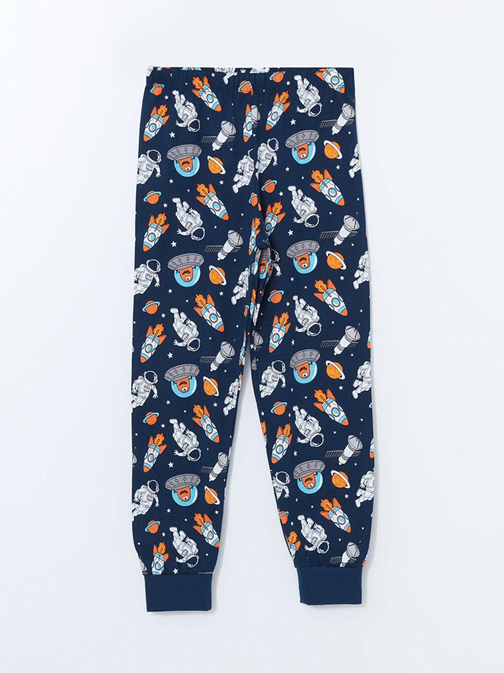 Lacivert Beli Lastikli Erkek Çocuk Pijama Alt-0