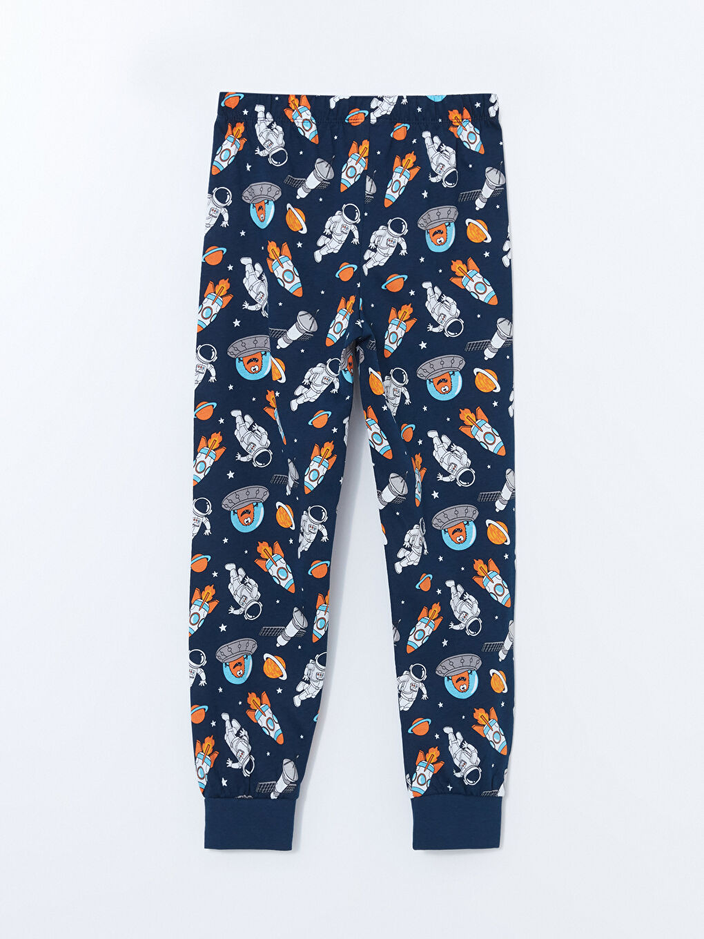 Lacivert Beli Lastikli Erkek Çocuk Pijama Alt-1