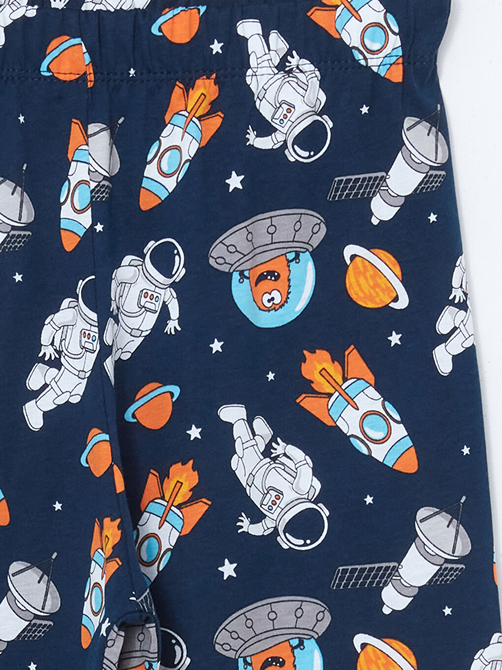 Lacivert Beli Lastikli Erkek Çocuk Pijama Alt-2