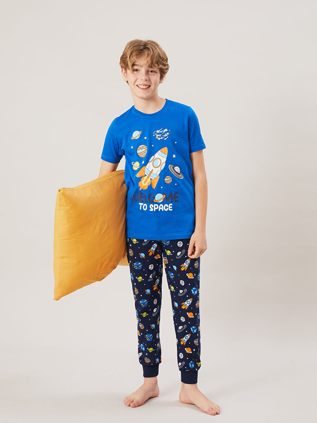Crew Neck Boys' Pyjama Set -S52413Z4-JUF