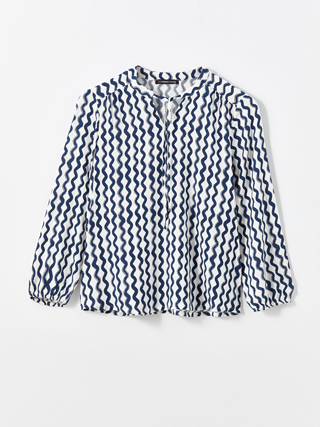 Tie Neck Patterned Women's Blouse -S52414Z8-LSJ
