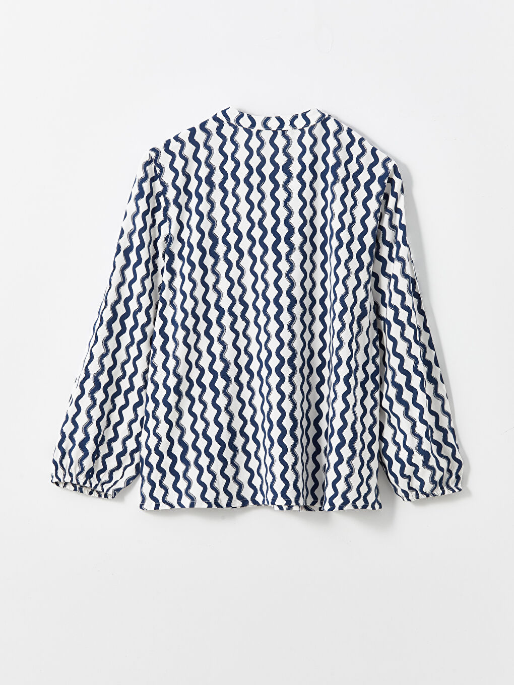 Tie Neck Patterned Women's Blouse -S52414Z8-LSJ