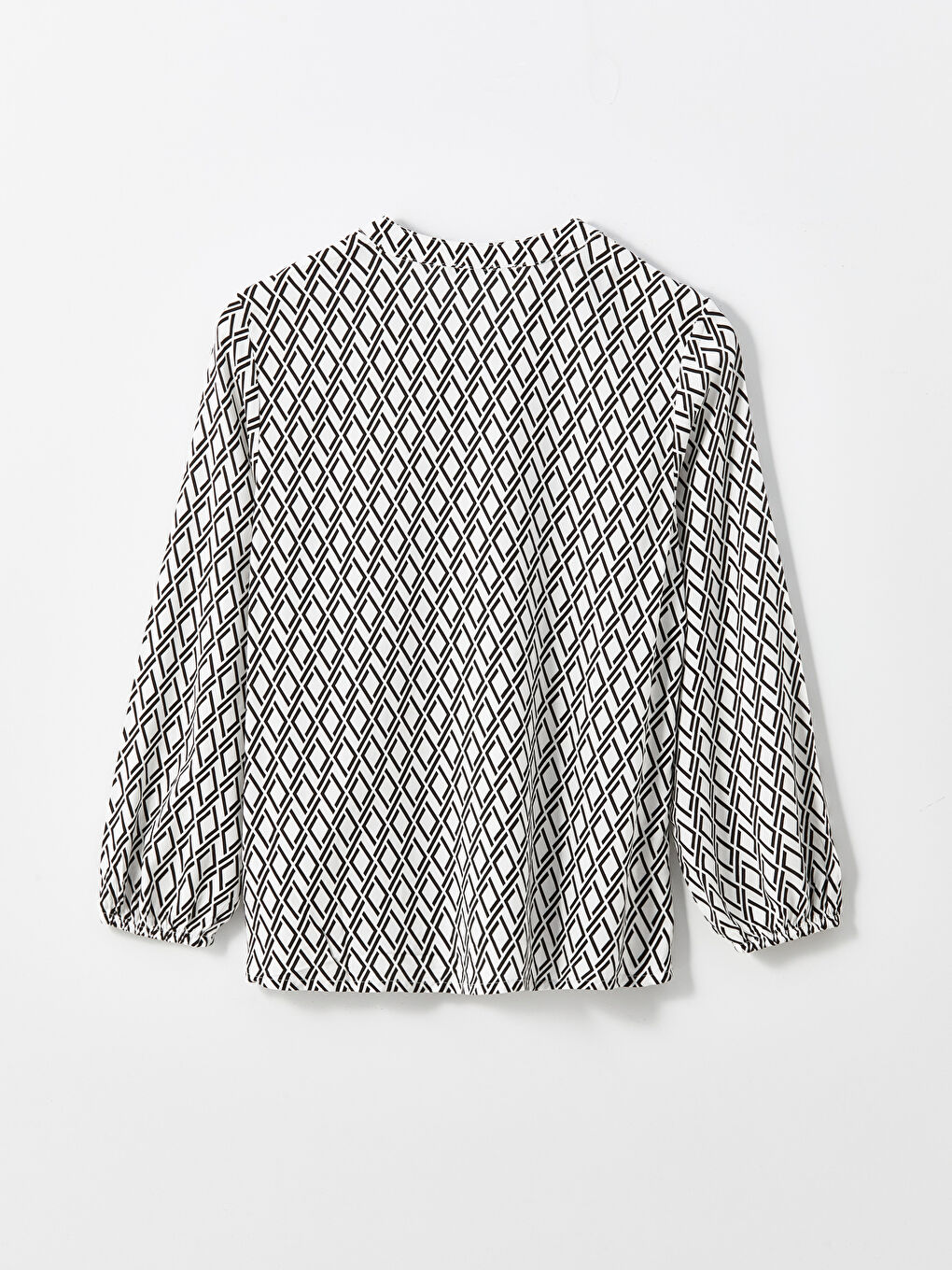 Ženska dezenirana bluza sa kragnom koja se vezuje -S52414Z8-LU7