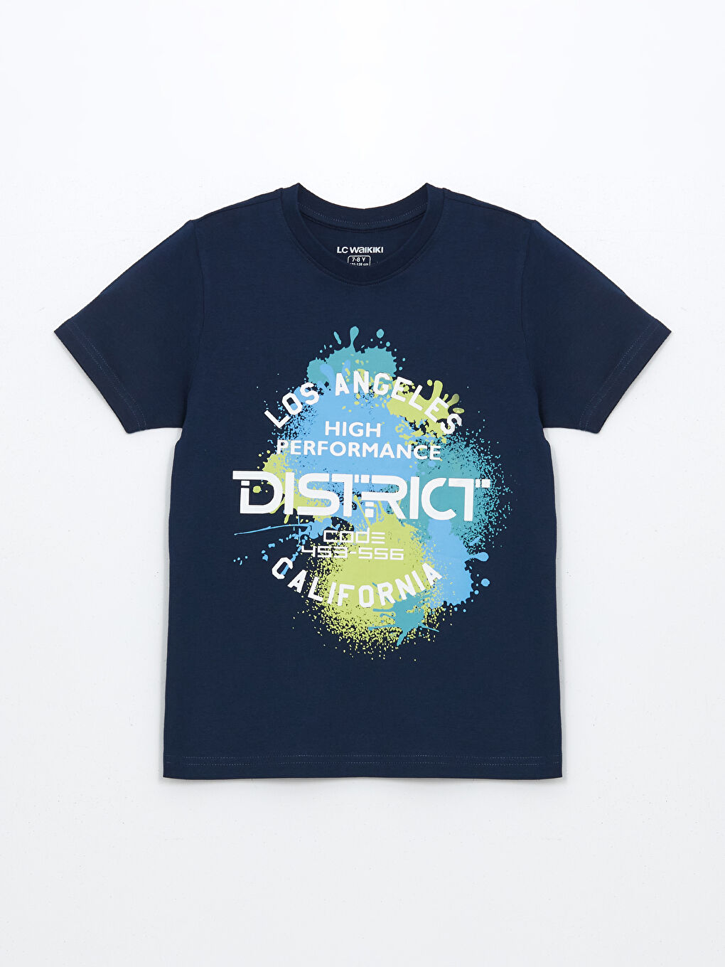 LCW Kids Lacivert Bisiklet Yaka Erkek Çocuk Pijama Üst