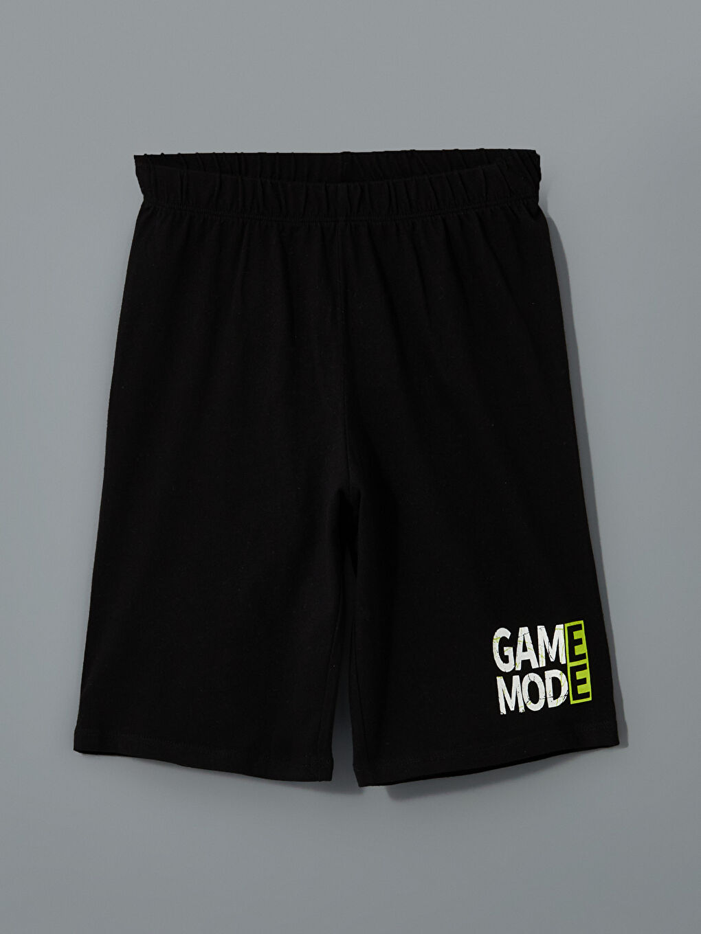 Siyah Beli Lastikli Erkek Çocuk Pijama Şort