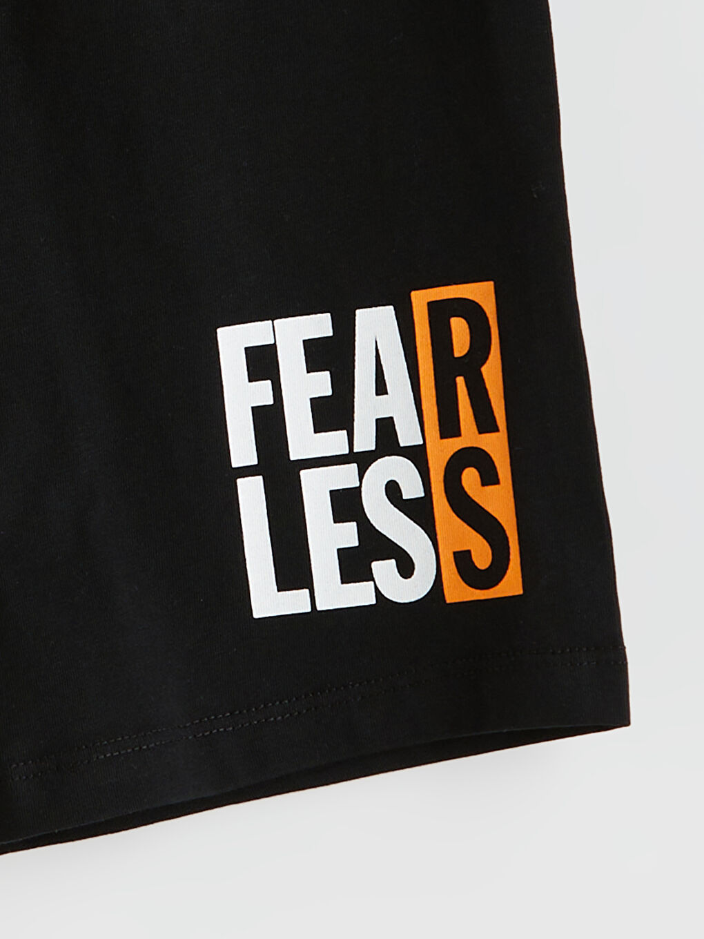 Siyah Beli Lastikli Erkek Çocuk Pijama Şort-1