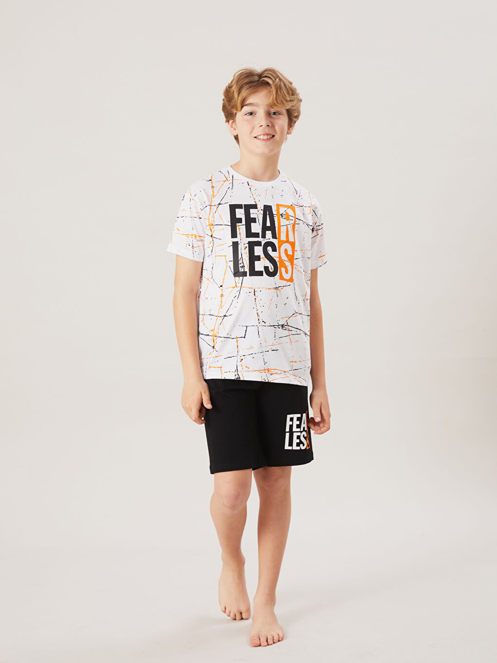Crew Neck Boys' Shorts Pyjama Set -S52434Z4-LU7