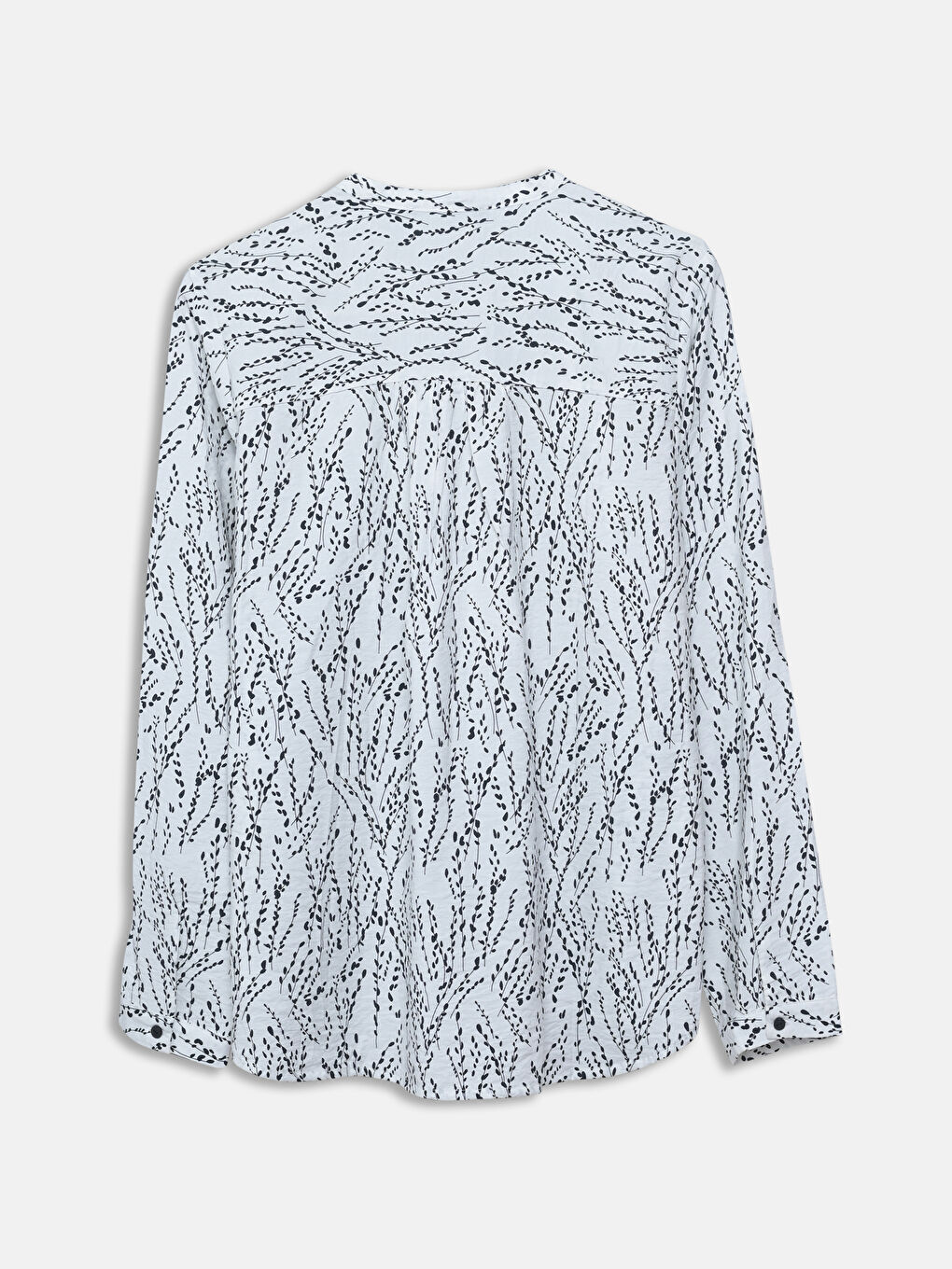 Ženska bluza sa dezenom dugih rukava na vezivanje od viskoze -S52443Z8-LQJ