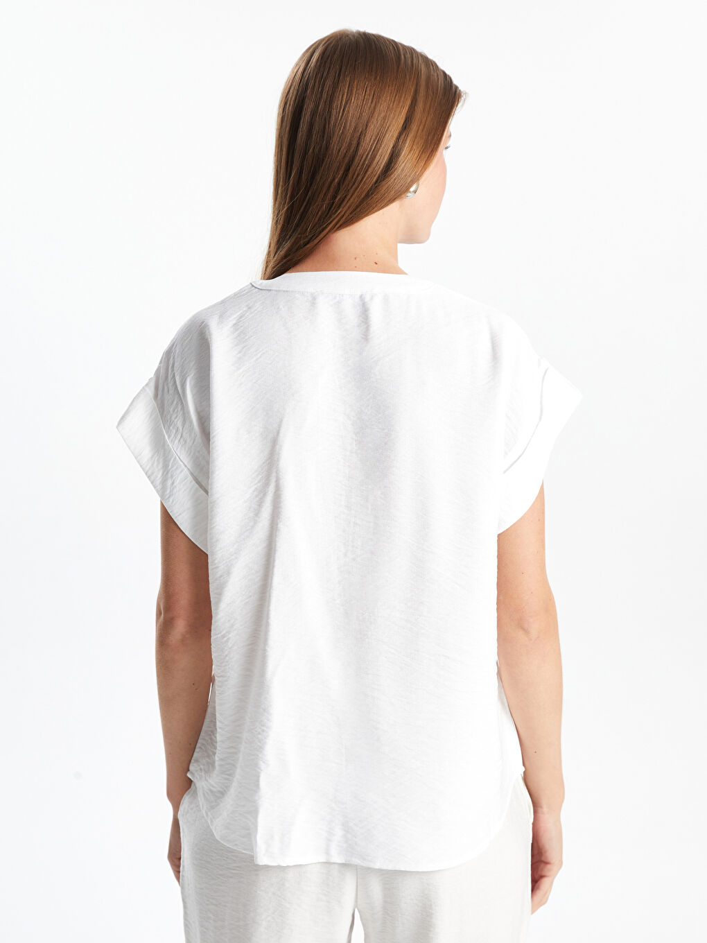 Notch Neck Women's Shirt -S52446Z8-Q6K
