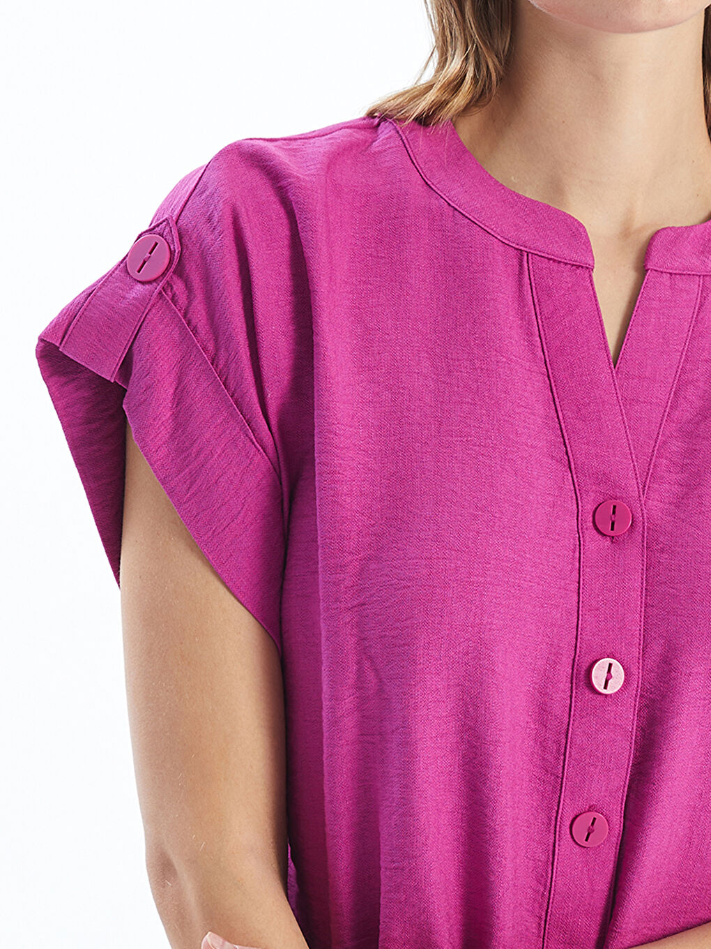Notch Neck Women's Shirt -S52446Z8-YAF