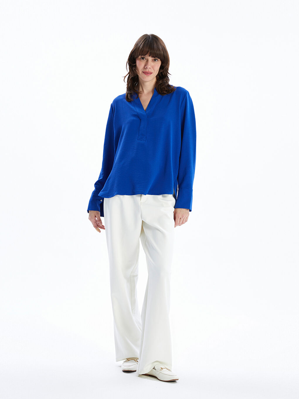 Ženska bluza spuštenih ramena -S52451Z8-HSJ