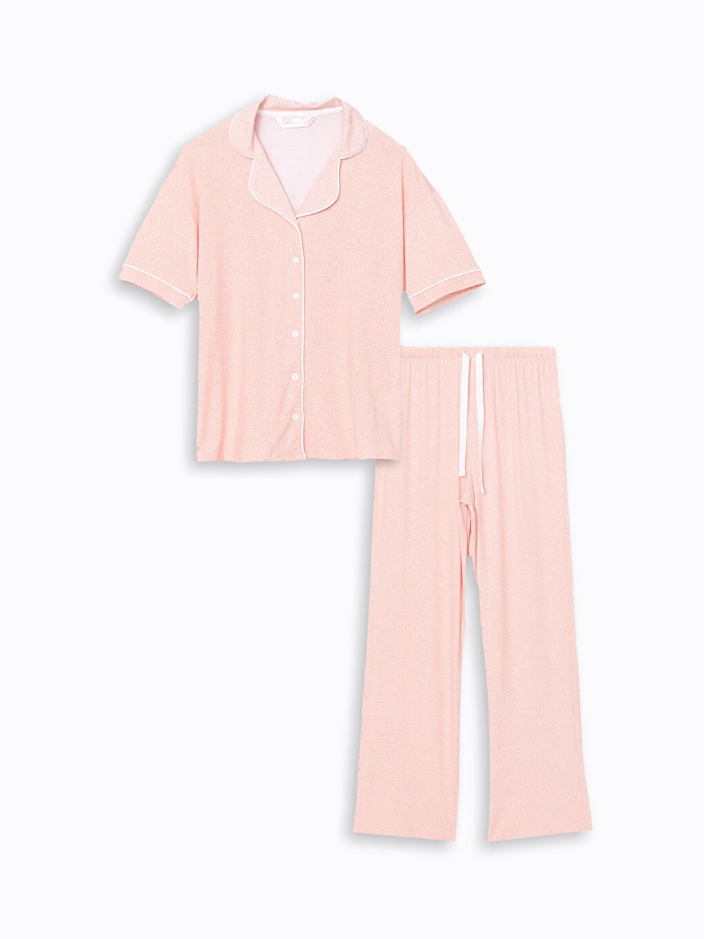 Shirt Collar Patterned Women's Pyjama Set -S52478Z8-LSK