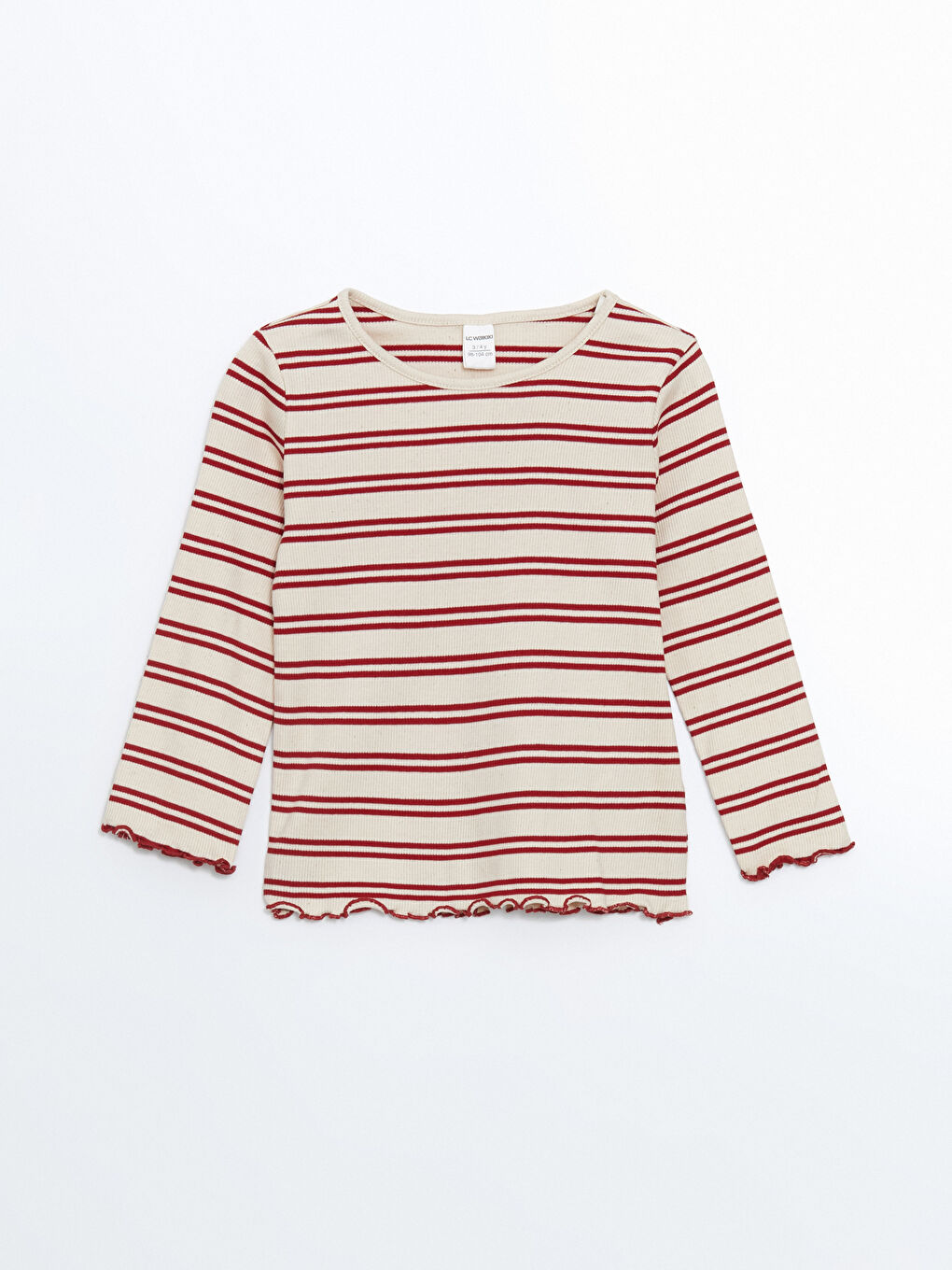 Crew Neck Striped Girls' T-Shirt -S52485Z1-E48