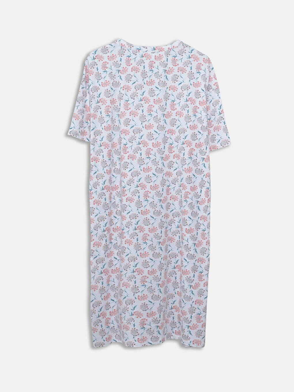 Crew Neck Floral Short Sleeve Women's Nightdress -S52492Z8-LU7