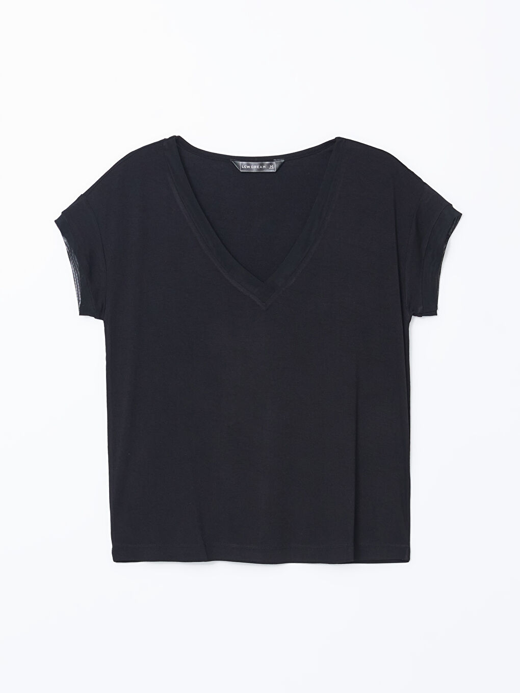 Siyah V Yaka Kadın Pijama Üstü