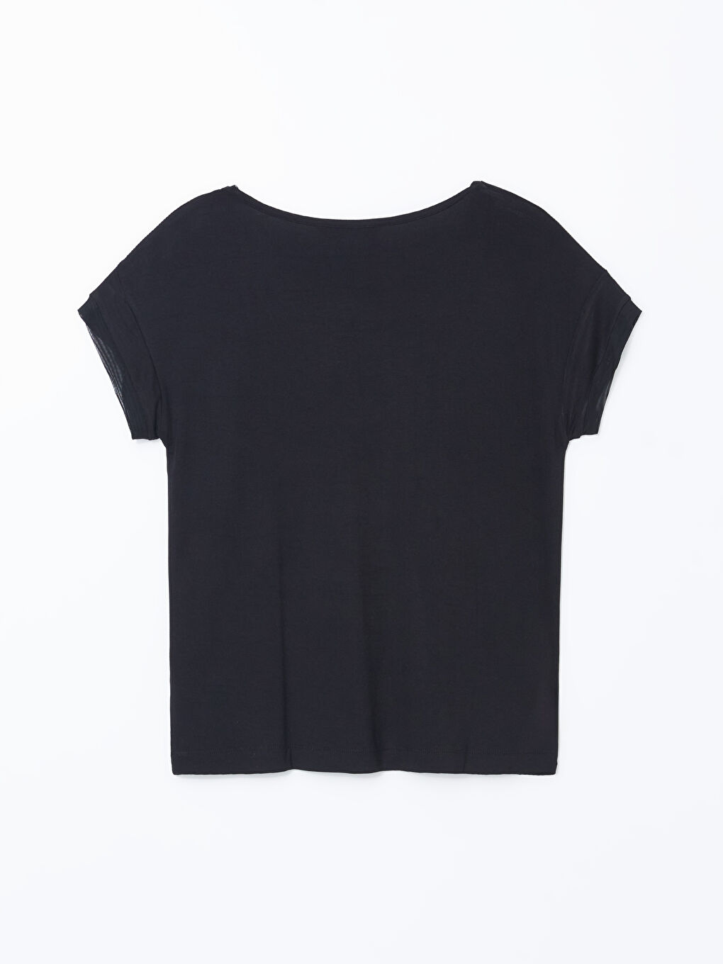 Siyah V Yaka Kadın Pijama Üstü-1