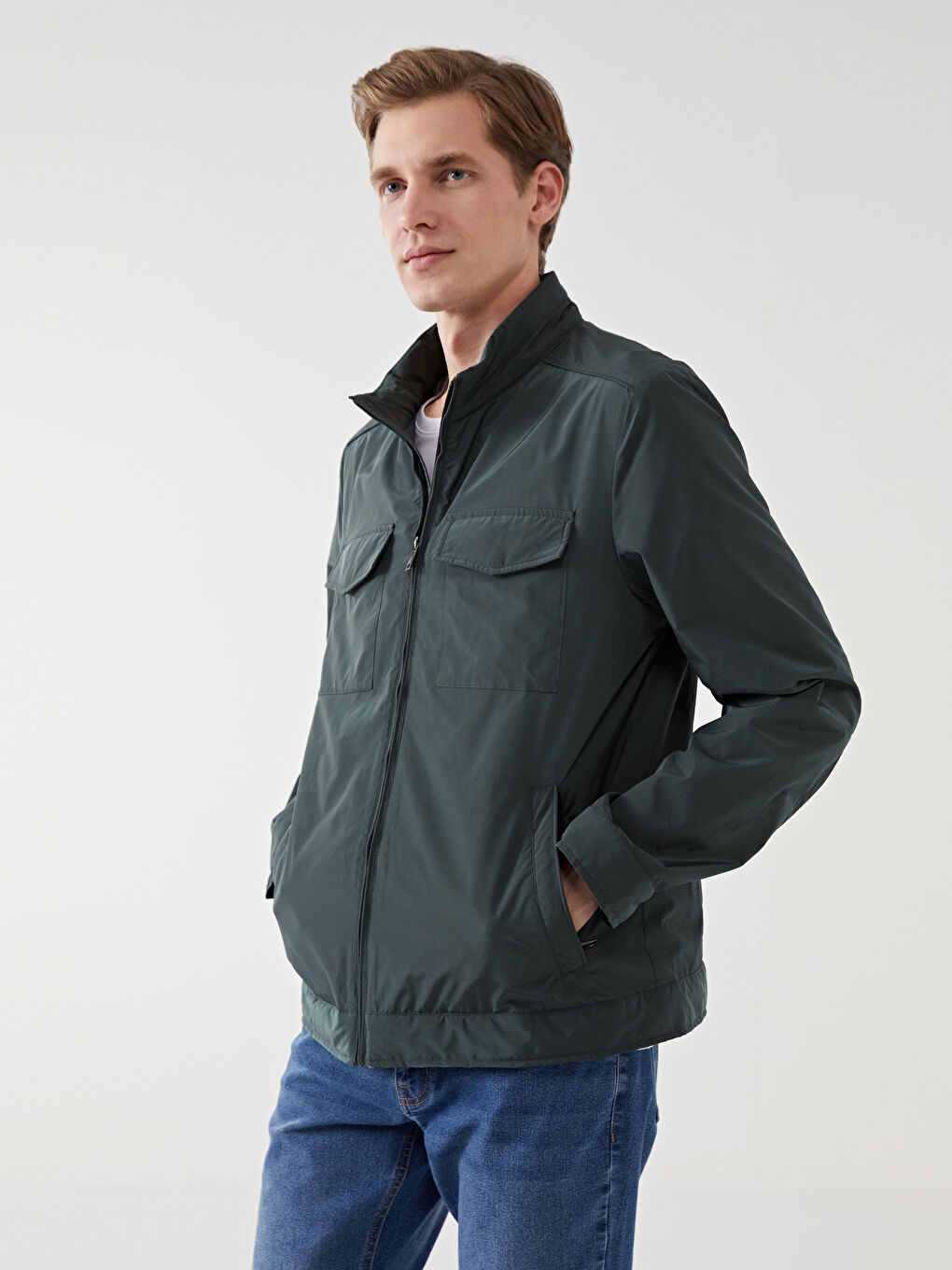 Standard Fit Turtle Neck Men's Coat -S52512Z8-JP0