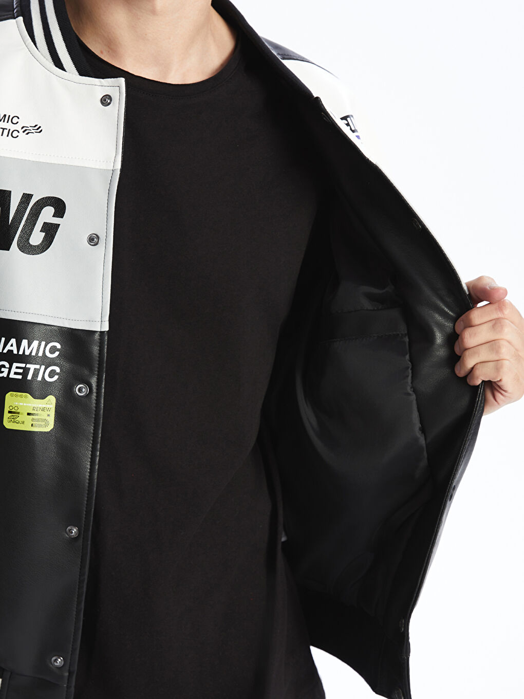 Loose Fit College Collar Logo Men's Coat -S52513Z8-CVL