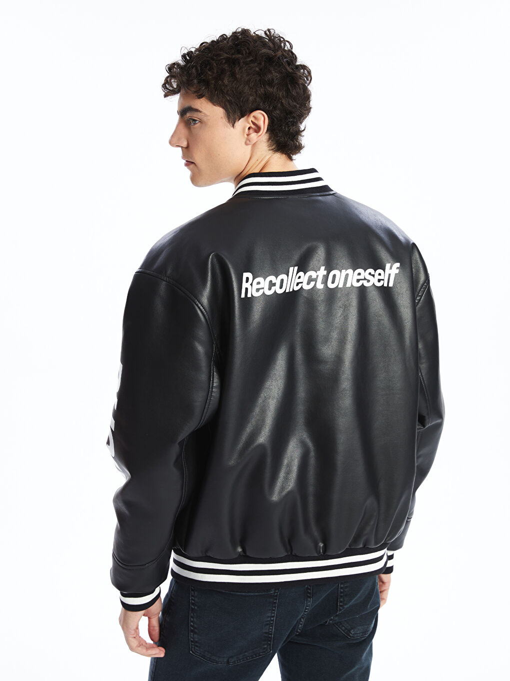 Loose Fit College Collar Logo Men's Coat -S52513Z8-CVL