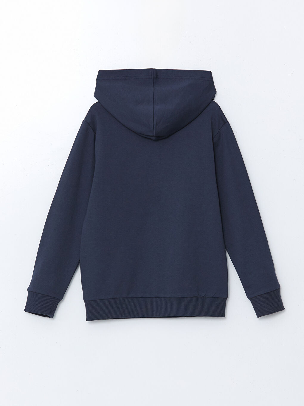 Lacivert Kapüşonlu Real Madrid Baskılı Erkek Çocuk Sweatshirt-1