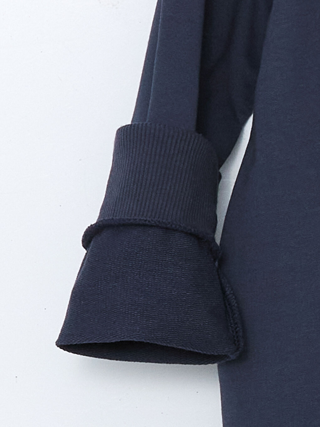 Lacivert Kapüşonlu Real Madrid Baskılı Erkek Çocuk Sweatshirt-2