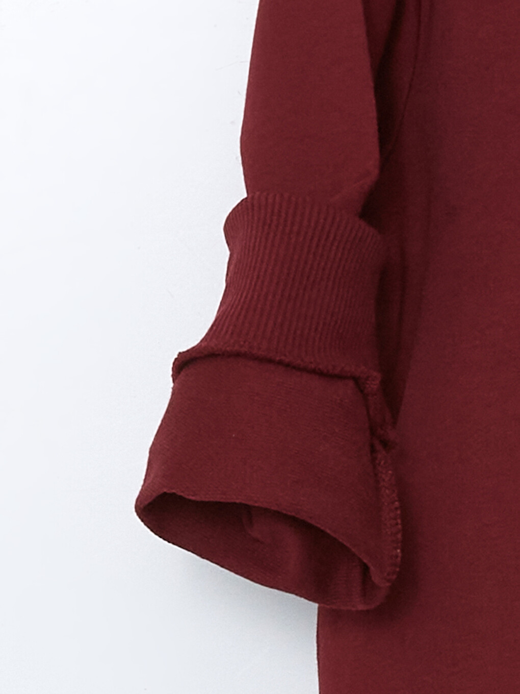 Bordo Kapüşonlu Barcelona Baskılı Erkek Çocuk Sweatshirt-2