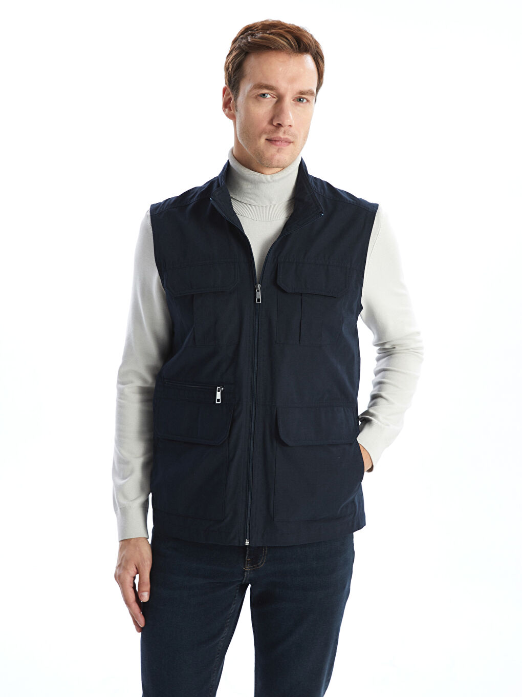 LC Waikiki Standard Fit Funnel Neck Men's Hunting Waistcoat -S52536Z8-RFD