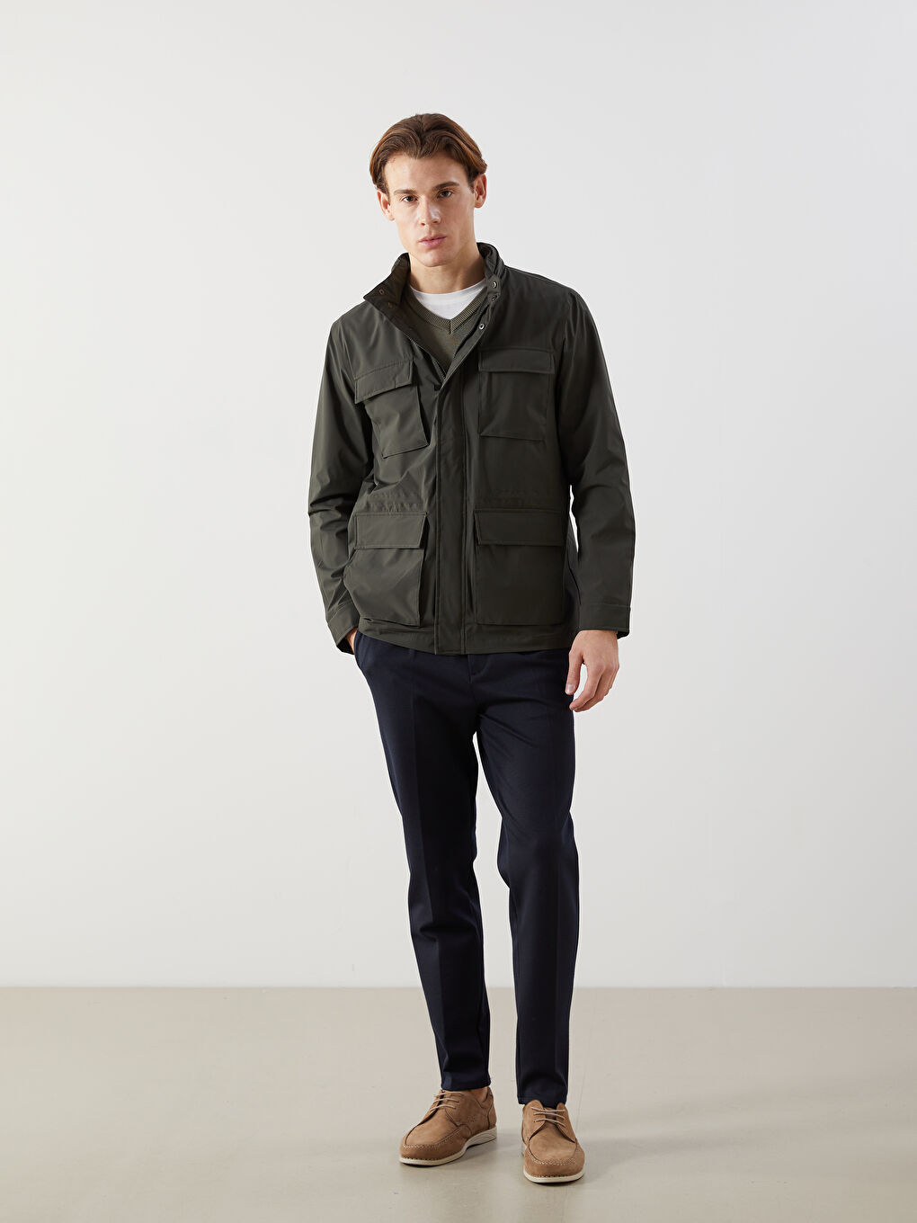 Standard Fit Hooded Men's Coat -S52544Z8-V9A