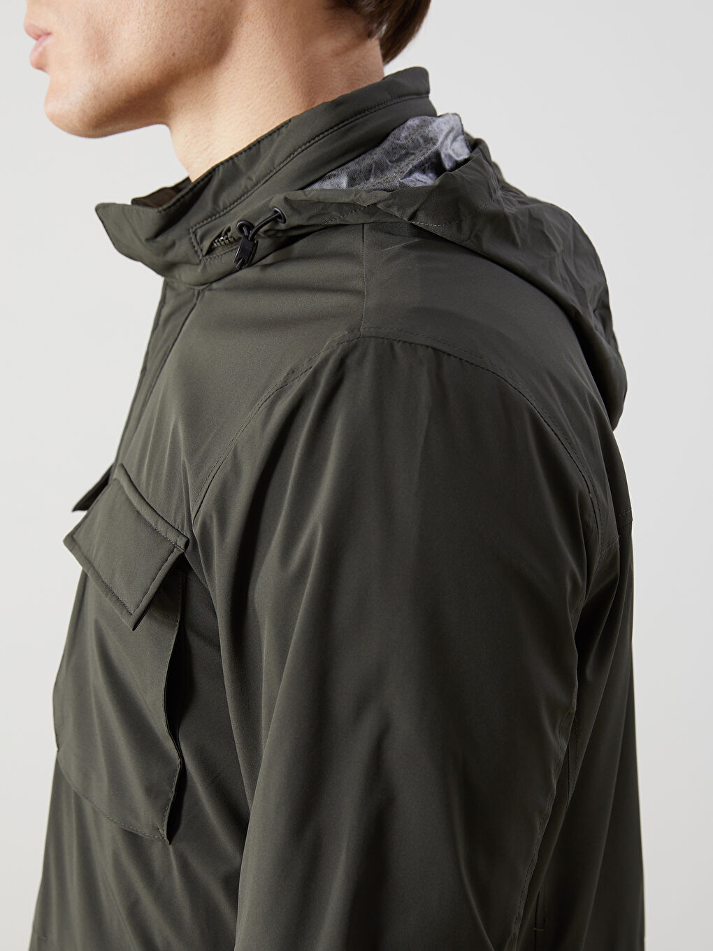 Standard Fit Hooded Men's Coat -S52544Z8-V9A