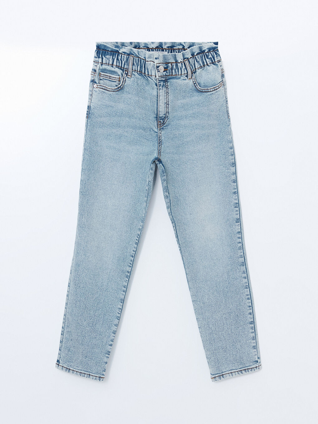 Elastic Waist Paperbag Women's Jeans -S52567Z8-311