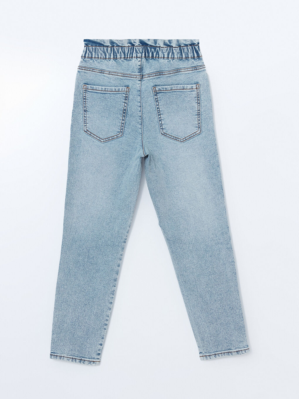 Elastic Waist Paperbag Women's Jeans -S52567Z8-311