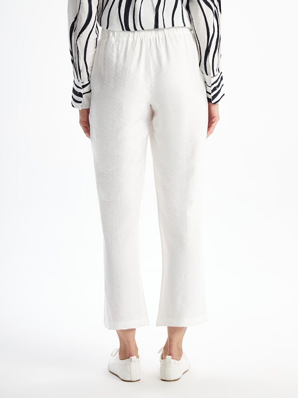 Pantalone za žene sa lastišem u struku -S52572Z8-FDU