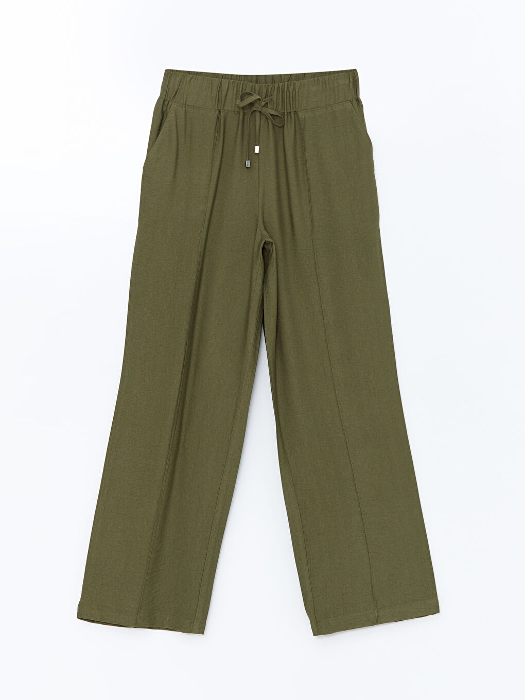 Pantalone za žene sa lastišem u struku -S52572Z8-HDQ
