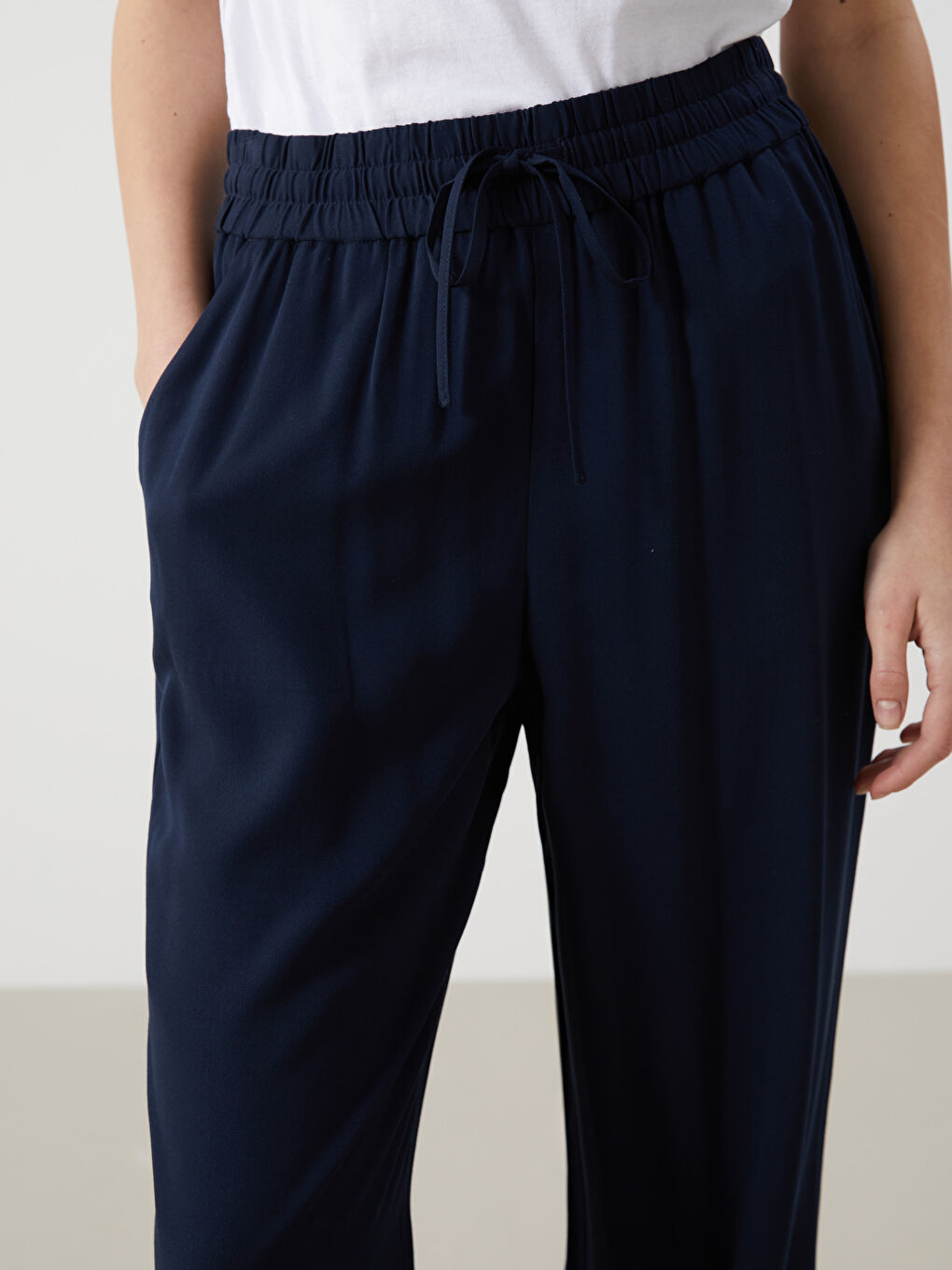Elasticated Waist Women's Trousers -S52573Z8-E1J