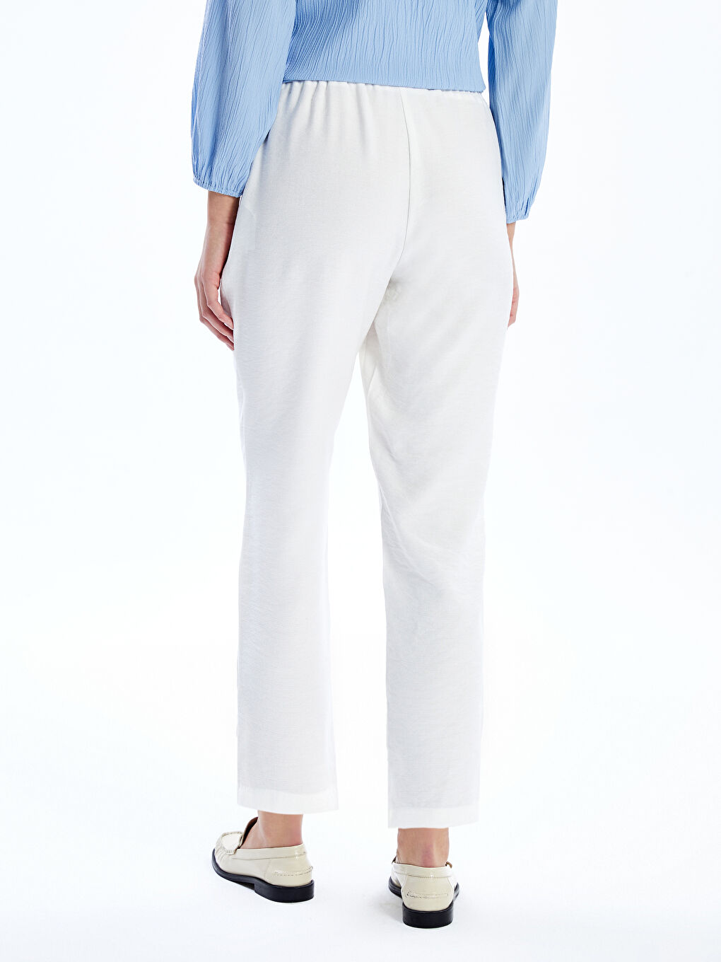 Elastic Waist Carrot Fit Women's Trousers -S52574Z8-FDU