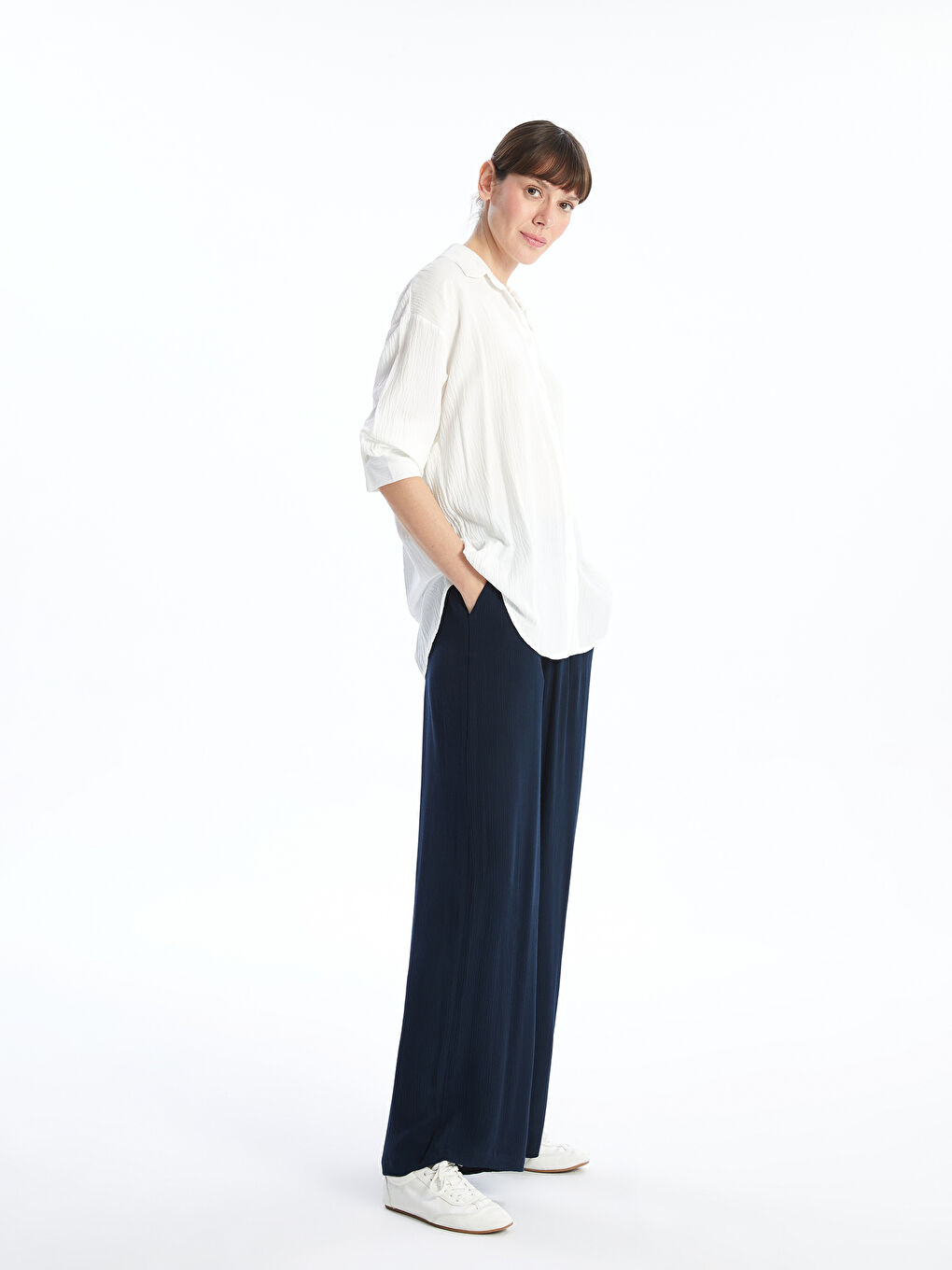 Elasticated Waist Women's Trousers -S52575Z8-E1J