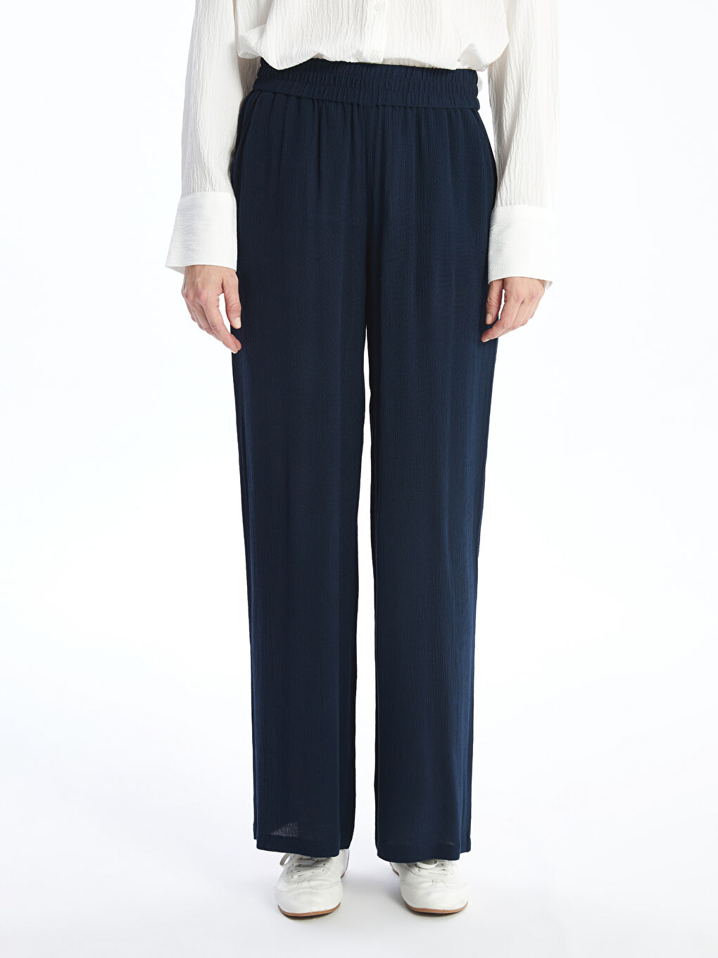Elasticated Waist Women's Trousers -S52575Z8-E1J